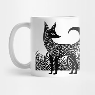 Fox black graphic Mug